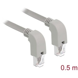 Kabel sieciowy RJ45 Cat.6A S/FTP pod kątem do dołu / do dołu 0,5m Delock 85876
