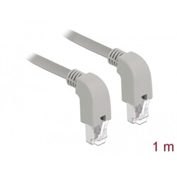 Kabel sieciowy RJ45 Cat.6A S/FTP pod kątem do dołu / do dołu 1m Delock 85877