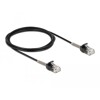 Kabel męski RJ45 do męskiego RJ45 z zabezpieczeniem przegięcia Cat.6A 2m czarny Delock 87018