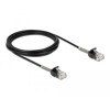 Kabel męski RJ45 do męskiego RJ45 z zabezpieczeniem przegięcia Cat.6A 3m czarny Delock 87020