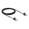 Kabel sieciowy RJ45 męsko-męski z zabezpieczeniem przegięcia Cat.6A 3m czarny Delock 87020