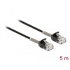 Kabel męski RJ45 do męskiego RJ45 z zabezpieczeniem przegięcia Cat.6A 5m czarny Delock 87021