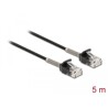 Kabel sieciowy RJ45 męsko-męski z zabezpieczeniem przegięcia Cat.6A 5m czarny Delock 87021