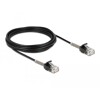 Kabel męski RJ45 do męskiego RJ45 z zabezpieczeniem przegięcia Cat.6A 5m czarny Delock 87021