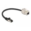 Kabel męski RJ45 do modułu Keystone RJ45 żeński Cat.6A 25cm czarny Delock 87022