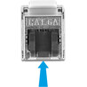 Kabel sieciowy RJ45 męski do modułu Keystone RJ45 żeński Cat.6A 25cm czarny Delock 87022