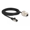 Kabel męski RJ45 do modułu Keystone RJ45 żeński Cat.6A 3m czarny Delock 87029