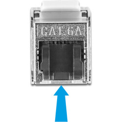 Kabel męski RJ45 do modułu Keystone RJ45 żeński Cat.6A 3m czarny Delock 87029