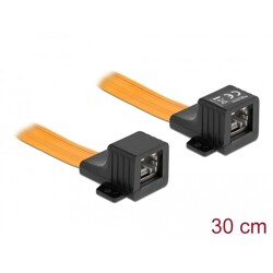Kabel sieciowy płaski elastyczny RJ45 FPC przejściówka okienna 30cm Delock 87031