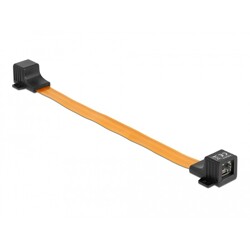 Kabel sieciowy płaski elastyczny RJ45 FPC przejściówka okienna 30cm Delock 87031