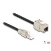 Kabel RJ45 męski do montażu na miejscu na RJ45 żeński moduł Keystone Cat.6A 1m Delock 87206