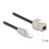 Kabel RJ45 męski do montażu na miejscu na RJ45 żeński moduł Keystone Cat.6A 1m Delock 87206