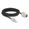 Kabel RJ45 męski do montażu na miejscu na RJ45 żeński moduł Keystone Cat.6A 5m Delock 87245