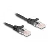 Spiralny kabel sieciowy RJ45 męski na męski Cat.5e 2m czarny Delock 87993