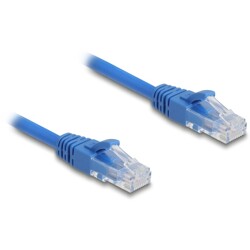 Kabel sieciowy spiralny RJ45 męski na męski Cat.6 UTP 0,6 m do 1,2m niebieski Delock 90197