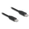 Kabel sieciowy spiralny USB 2.0 Type-C męski na męski 0,45m do 0,75m czarny Delock 90369