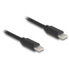 Kabel sieciowy spiralny USB 2.0 Type-C męski na męski 0,45m do 0,75m czarny Delock 90369