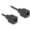 Kabel sieciowy spiralny RJ45 żeński na żeński Cat.5e UTP 0,8m do 2m czarny Delock 90671