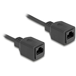 Kabel sieciowy spiralny RJ45 żeński na żeński Cat.5e UTP 1m do 3m czarny Delock 90673 Kabel sieciowy spiralny RJ45 żeński na żeński Cat.5e UTP 1m do 3m czarny Delock 90673