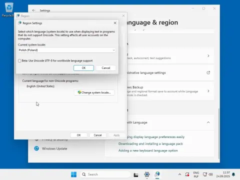 Instalacja polskiej wersji językowej w Windows 11 IoT LTSC 2024