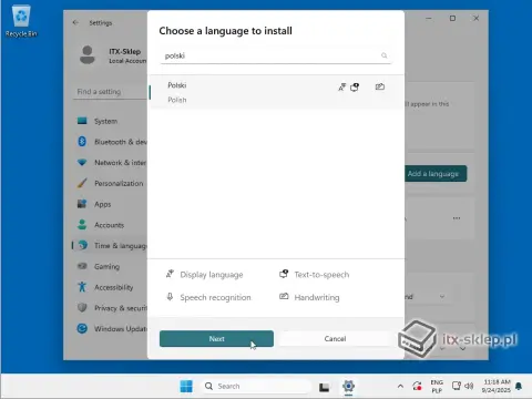 Instalacja polskiej wersji językowej w Windows 11 IoT LTSC 2024
